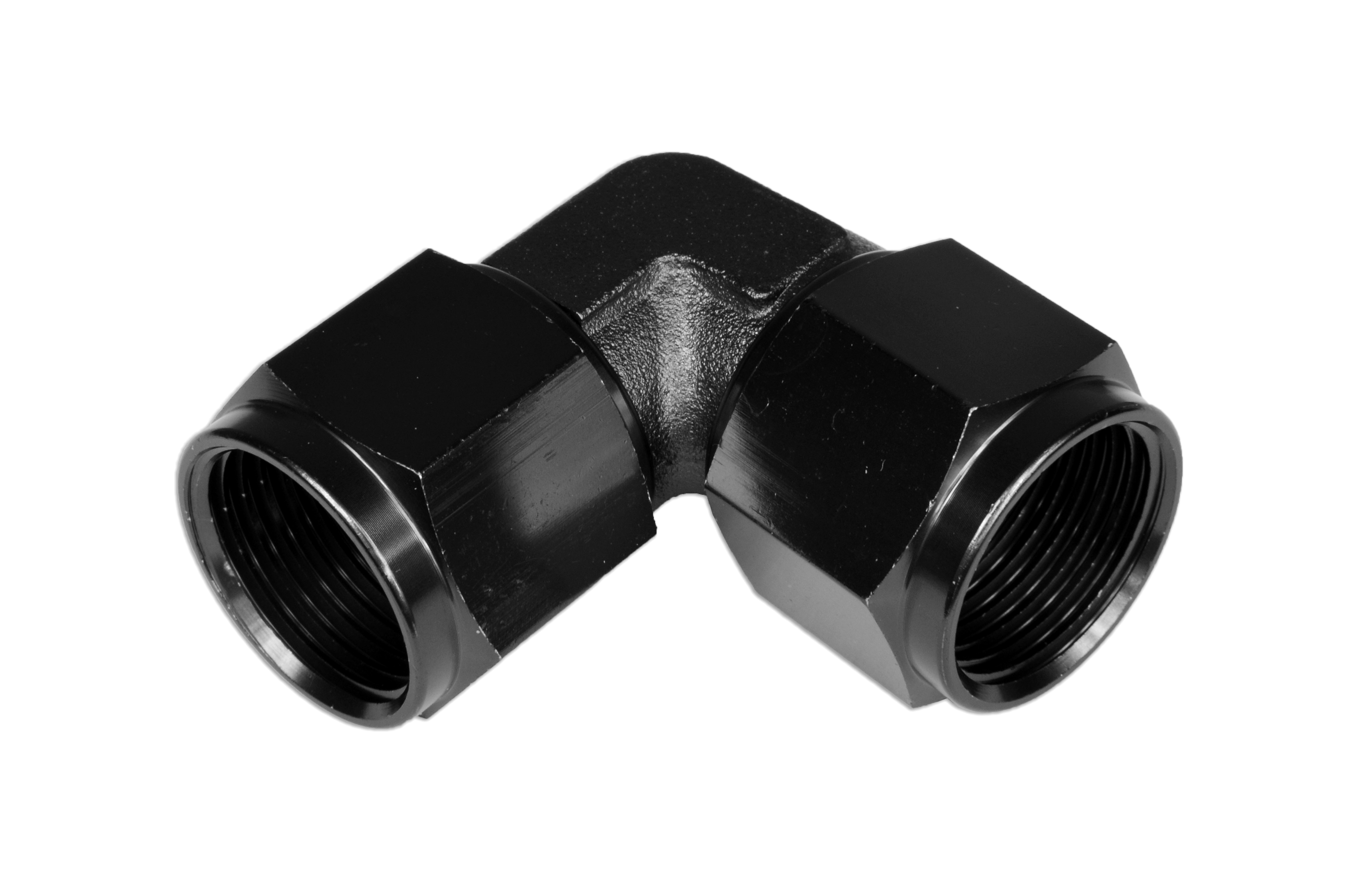 Adaptateur 90 Degrés 6AN Pour Durite Carburant - Noir - Montage Universel