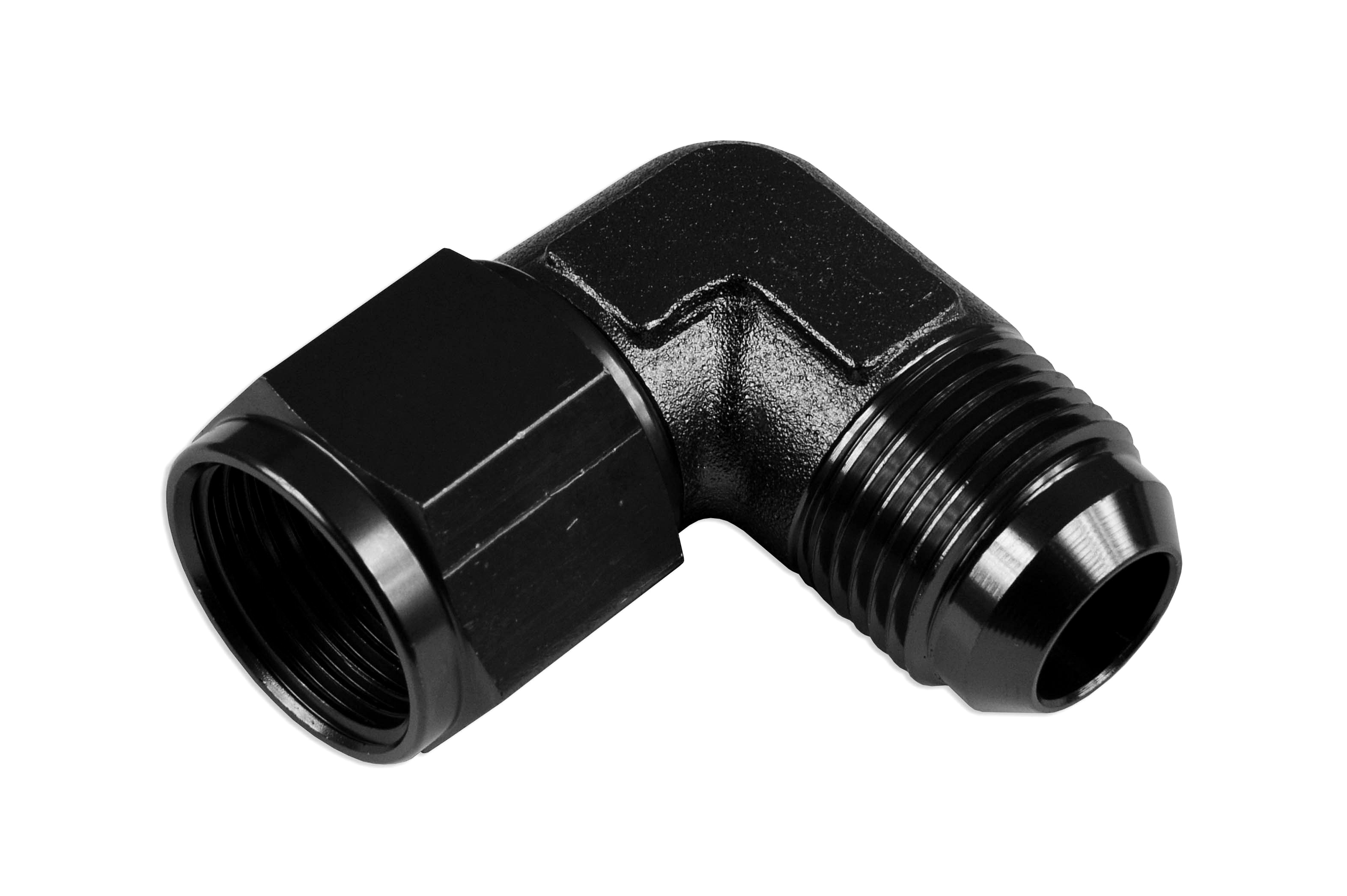Adattatore AN8 90' raccordo tubo accoppiatore femmina-maschio nero
