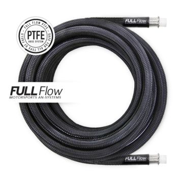 Black Nylon PTFE Stainless Braided Fuel Hose AN6 Nuke Performance 1m (3.5ft)
