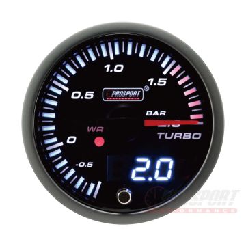 Prosport JDM series 52mm - Boost Gauge 0-2 Bar with Waterproof Sensor