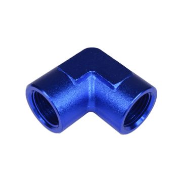 Nippel 90' 3/8"NPT Blau