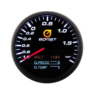 Auto Gauge 60mm - 4in1 Boost Voltage Oil pressure & temperature Gauge
