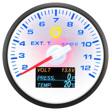 Auto Gauge 60mm - 4in1 EGT Voltage Pressure Temperature Gauge