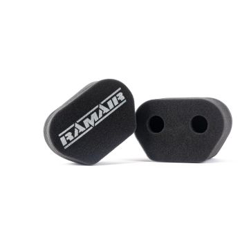 2x Twin Inlet Motorcycle Carb Sock Air Filter Ramair MS-016