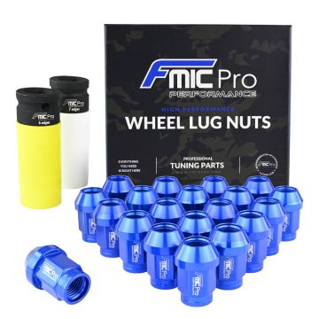 Aluminium wheel nuts FMIC.Pro M12x1.25 Blue 20 pcs. conical through-piece