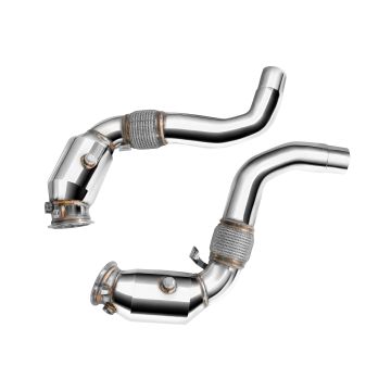 Downpipe FMIC.Pro for BMW F15 F16 X5 50ix X6 50ix 4.0 4.4L N63B 2015- with High-Flow Catalytic