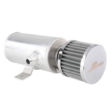 OIL CATCH TANK JRSPEC 0,75L MIT 2 SEITLICHEN AN10 ANSCHLÜSSEN UND FILTER