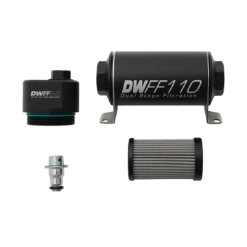 DWFFR-X 110mm Billet Fuel Filter Regulator 10 Micron DeatschWerks