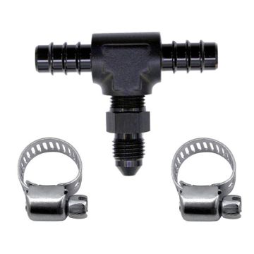 Kraftstoff-T-Fitting 5/16 Schlauch Barb auf AN4 Male Nitrous Express NX 15235
