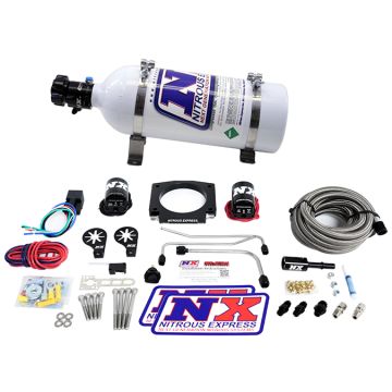 LS Single Entry 90mm Platte Hardline System mit 5Lb Flasche (50-400Hp) Nitrous Express NX 20934S-05