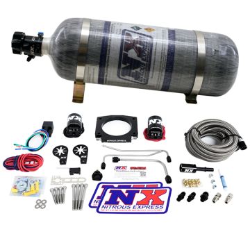 LS Single Entry 90mm Platte Hardline System mit 12Lb Carbonflasche (50-400Hp) Nitrous Express NX 20934S-12