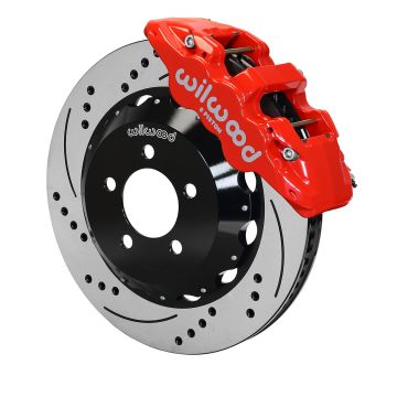 Wilwood 140-14067-DR AERO6 Big Brake Front Kit 14.25" Gebohrt Rot für Dodge Chrysler