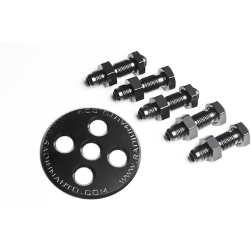 Schottplatte 6AN mit Verschraubungen und Muttern Radium Engineering