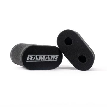 2x Twin Inlet Motorcycle Carb Sock Air Filter Ramair MS-017