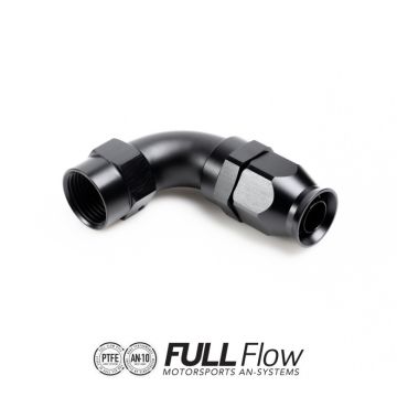 Nuke Performance Full Flow PTFE Hose End Fitting 90 Degree AN-8