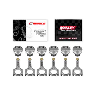 Schmiedekolben Wiseco + Pleuelstangen Manley für Toyota Supra 2JZGTE 3.0l 24V 93-98 87.00mm CR 8.47