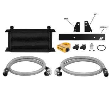 Mishimoto MMOC-370Z-09T Thermostatischer Ölkühlersatz für Nissan 370Z 09+ Silber