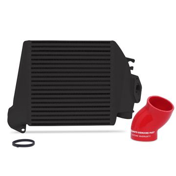 Mishimoto MMTMIC-WRX-08BKRD Top Mount Intercooler Kit for Subaru WRX 08-14 Black w/ Red Hose