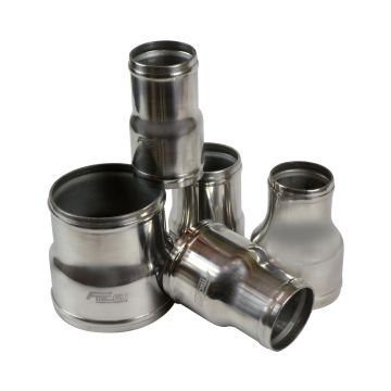 Aluminium Reduzierstück 70/76mm Geriffelt