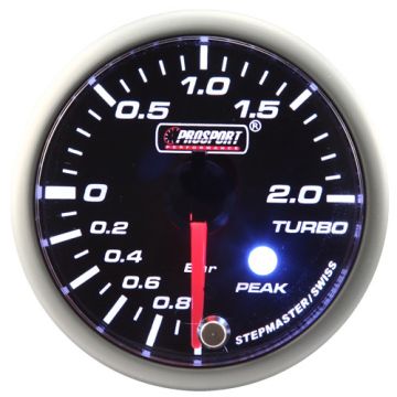 Prosport Boost indicator Stepper Motor Peak series Blue