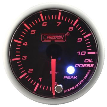 Wskaźnik Prosport ciśnienie oleju seria Stepper Motor Peak 52mm