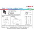 Bosch Flüssigkeitsdruck-/Temperatur-Kombisensor 10 bar 140 Grad C