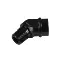 Adapter 1/4 NPT 45' female-male coupler hose fitting Black