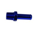 1/8 NPT to 6-7mm (1/4) Push On Barb Tail Hose Pipe Fitting Adapter Fuel Blue