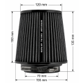 FMIC.Pro Cone Luftfilter Länge 100mm Durchmesser 76mm Rot-7