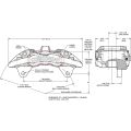 Wilwood 120-16830 AeroDM Lug Mount Caliper Left 6 Pistons