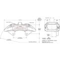 Wilwood 120-16970 AeroDM Lug Mount Caliper Left 6 Pistons