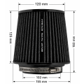 FMIC.Pro cone air filter length 125mm diameter 102mm Blue-6