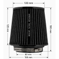 FMIC.Pro Cone Luftfilter Länge 125mm Durchmesser 80mm Rot-7