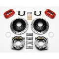 Wilwood 140-11403 Forged Dynapro Low-Profile Rear Parking Brake Kit Drilled and Slotted Rotors Red
