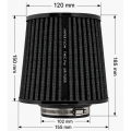 FMIC.Pro cone air filter length 150mm diameter 102mm Red-7