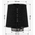 FMIC.Pro Cone Luftfilter Länge 150mm Durchmesser 70mm Schwarz-7