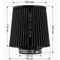 FMIC.Pro cone air filter length 175mm diameter 80mm Black-7