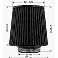 FMIC.Pro Cone Luftfilter Länge 175mm Durchmesser 89mm Schwarz-7