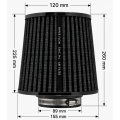 FMIC.Pro cone air filter length 225mm diameter 89mm Black-7