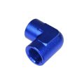 Adapter 3/8 NPT 90' female-female coupler hose fitting Blue