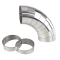 Stainless steel pie cut elbow 11,25' 63mm