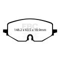 DP22439 Bremsbeläge GREENSTUFF EBC Brakes für Audi A3 8Y Ford Tourneo Connect Seat Leon KL Skoda Octavia NXMk4 Volkswagen Caddy Caddy California Caddy California 4Motion Golf Mk8-5
