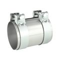 Edelstahl-Rohrverbinder SS304 für Abgasanlage mit Schellen FMIC.EU 89mm 3.5