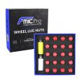 Aluminium wheel nuts FMIC.Pro M14x1.25 Red 20 pcs. tapered 