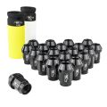 Aluminium wheel nuts FMIC.Pro M12x1.5 Black 20 pcs. conical through-piece