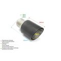 Universal Exhaust Tail Pipe Muffler Tip round 90mm lenght 105mm mounting diameter 50mm