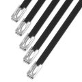 Nuke Performance Stainless Steel Locking Ties 7.9mm x 350mm 5pcs Black-2