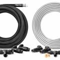 Nuke Performance Air Jack 60 C PTFE Hose Kit with Petcock Ball Valve Male Connector AN6 3pc Set-2