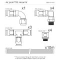 Nuke Performance Air Jack PTFE Hose Kit-2