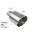 Universal Exhaust Tail Pipe Muffler Tip round 100mm lenght 120mm mounting diameter 50mm